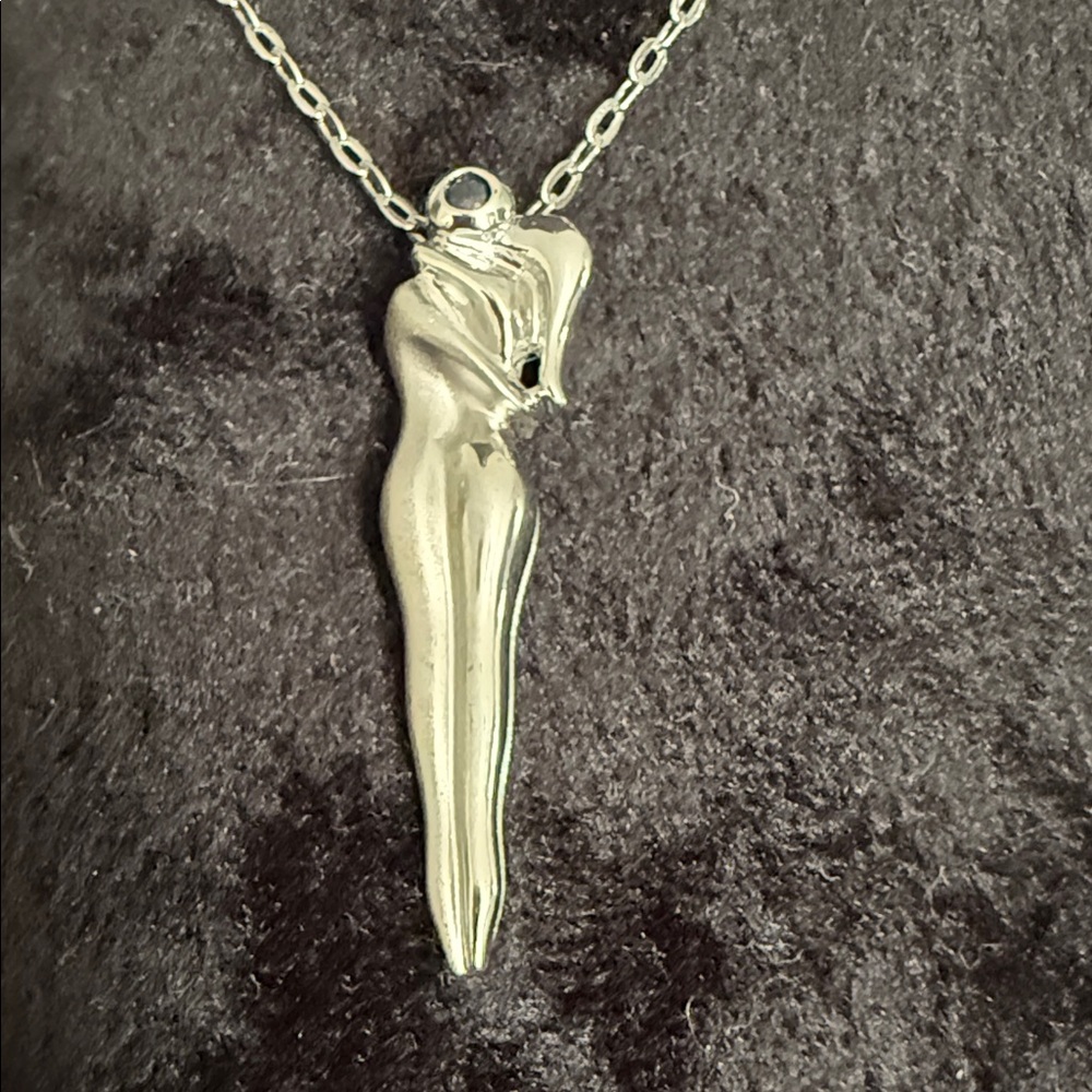 Sterling Silver 925 Kissing Couple Pendant, Dynasty Jewelers Hong Kong